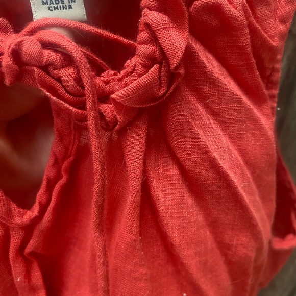 Banana republic red sheer top - Picture 2 of 4